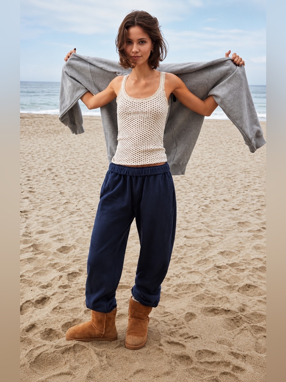 John Galt Rosa Sweatpants Navy Blue OS